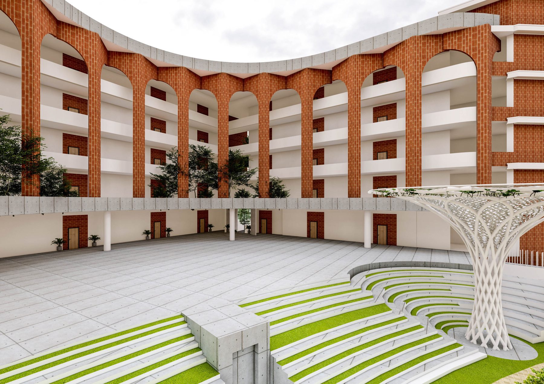 Col. Army School — view